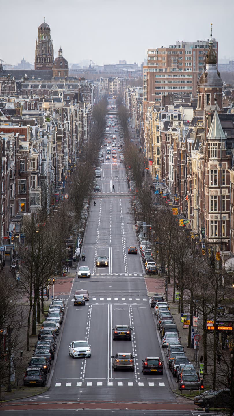 Taxi in Amsterdam Zuid – omgeving en stadsbeeld