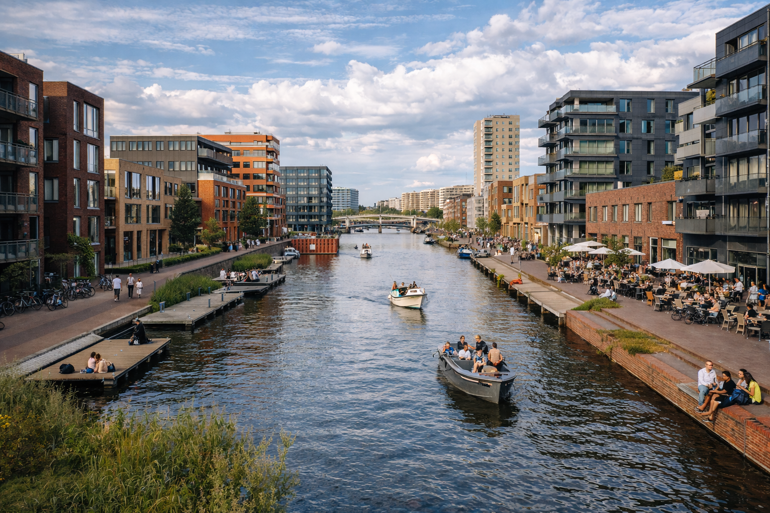 Luchtfoto Amsterdam Oost - Werkgebied Mokum Taxi