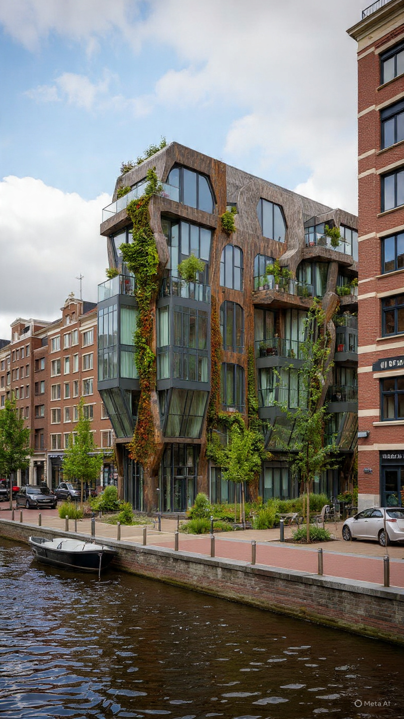 Street view and pickup area in Amsterdam IJburg