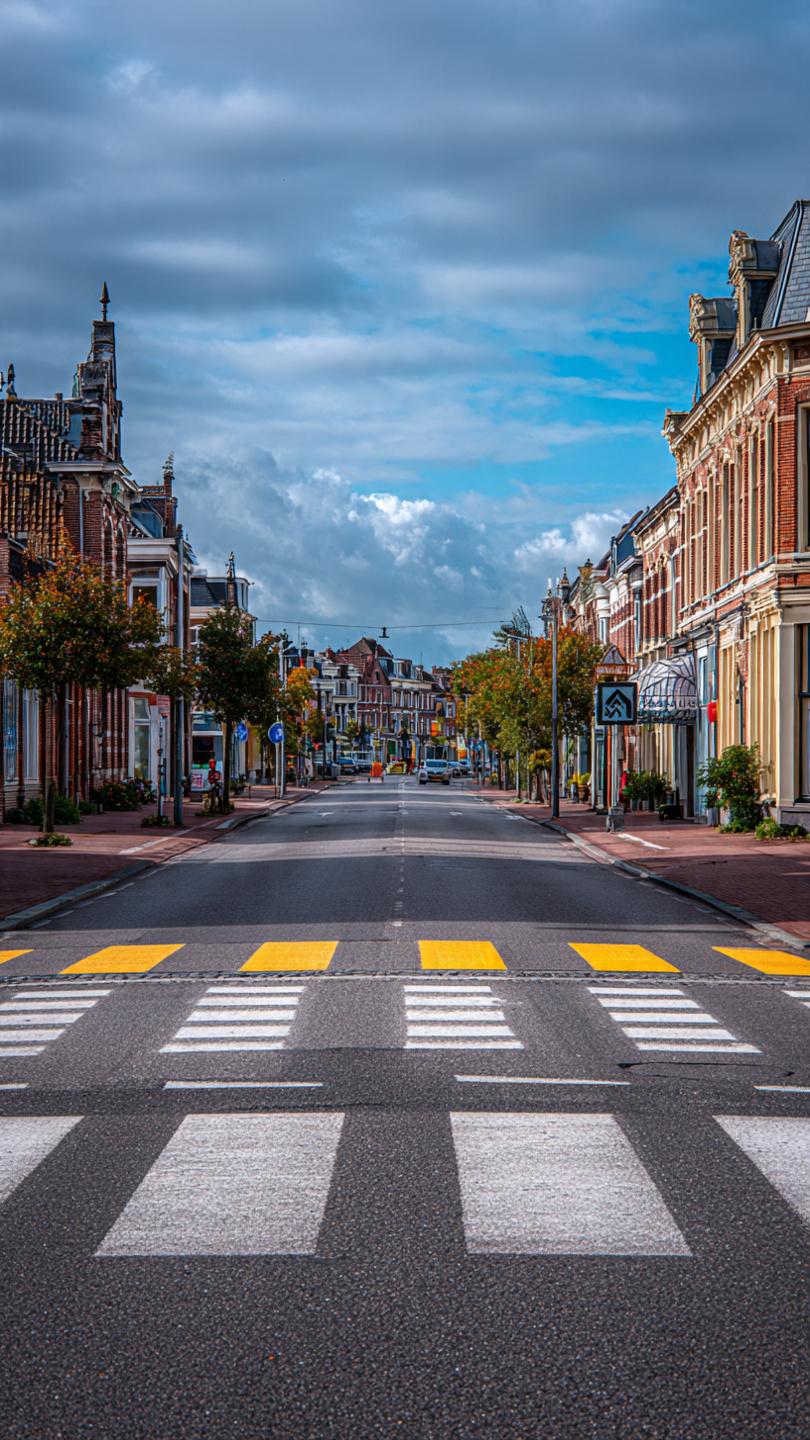 Street view and pickup area in Nieuw-Vennep